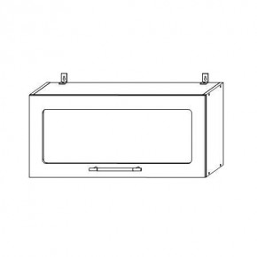 Опера ВПГС 800 шкаф верхний горизонтальный со стеклом в Искитиме - iskitim.mebelnovo.ru | фото