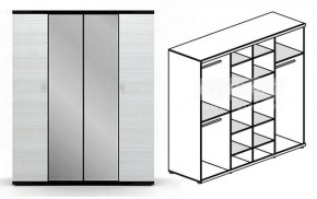 Шкаф 4-х дверный Гретта СБ-207 в Искитиме - iskitim.mebelnovo.ru | фото