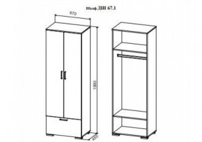 Шкаф Дуся ДШ 67.1 в Искитиме - iskitim.mebelnovo.ru | фото