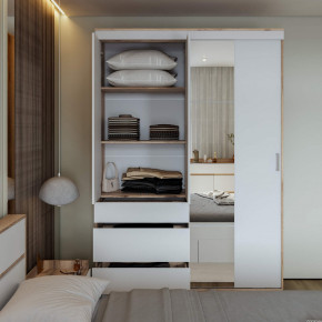 Шкаф-купе Брауни 1.5м в Искитиме - iskitim.mebelnovo.ru | фото