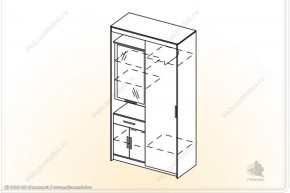 Шкаф Мелисса К-2 (пеликан) в Искитиме - iskitim.mebelnovo.ru | фото