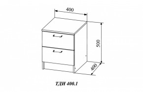Тумба прикроватная Diamante ТДИ 400-1 в Искитиме - iskitim.mebelnovo.ru | фото